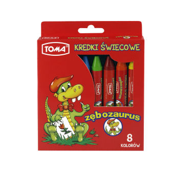 TO-588 KREDKI ŚWIECOWE JUMBO ZĘBOZAURUS