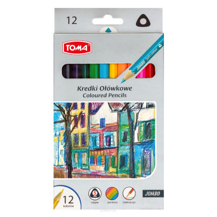 JUMBO COLOURING PENCILS – WOODEN, TRIANGULAR