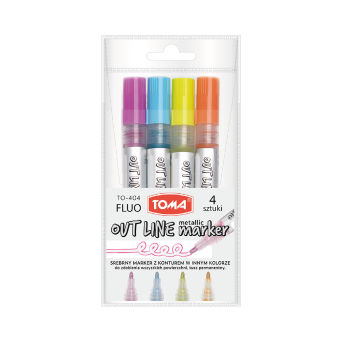 TO-404 OUTLINE MARKER ZESTAW FLUO 4 KOLORY