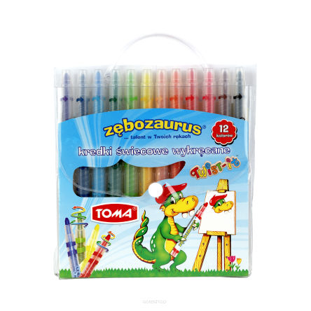 Twist-it Zębozaurus school wax crayons