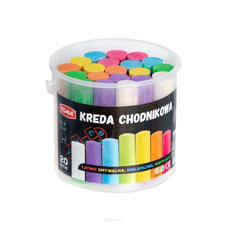 SIDEWALK CHALK IN A BUCKET