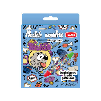 PASTELE WODNE PIESEK KREDZIO 16 KOLORÓW